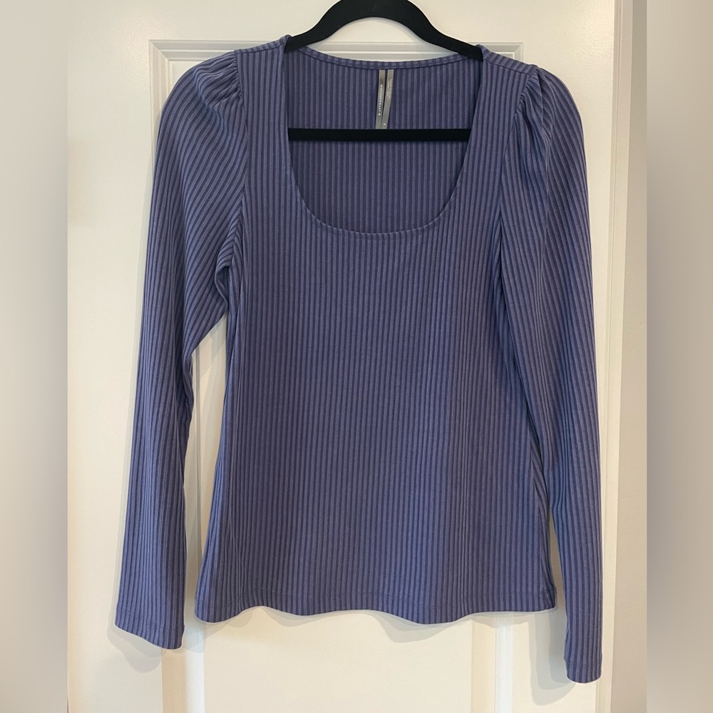 Anthropologie long sleeve purple top